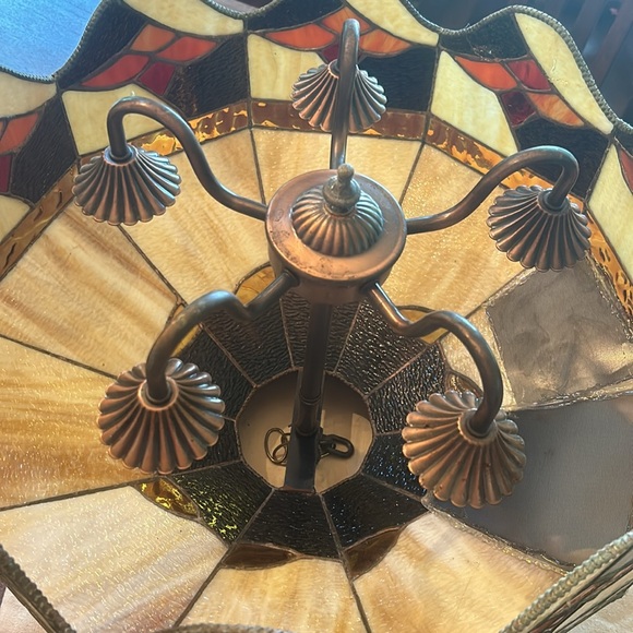 Tiffany Stained Glass Hanging Light - Picture 8 of 14